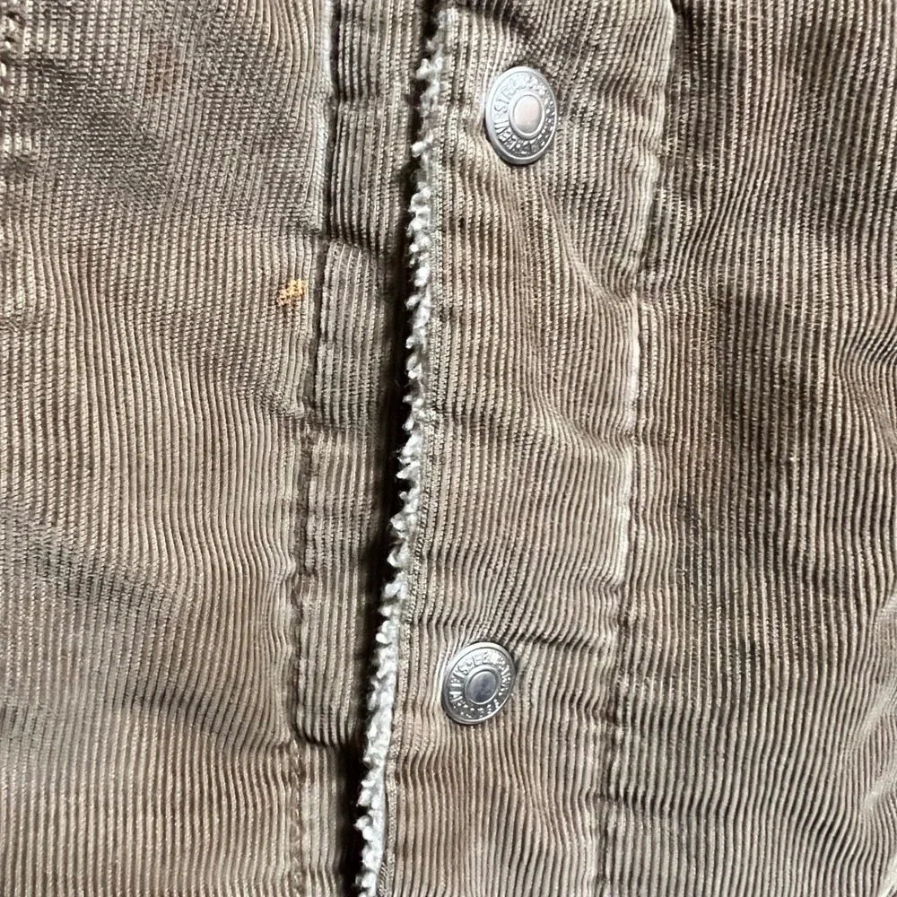 Levi's 70520 Corduroy Sherpa Trucker Jacket  Retro Workwear Western Brown Size M - Picture 12 of 13